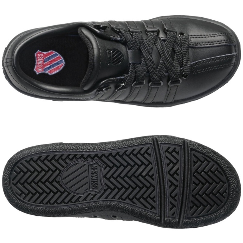 New in Box K- Swiss LITTLE KIDS CLASSIC Black Size 3 free gift inside with purch
